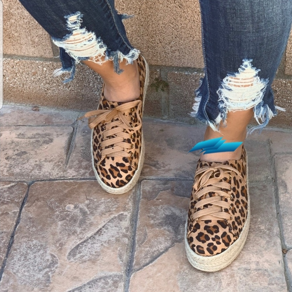 Nib Animal Print Platform Espadrilles Sneakers - image 2
